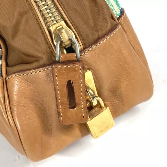 PRADA BR2524 triangle logo plate Venice Hand Bag Shoulder Bag - Picture 13 of 16